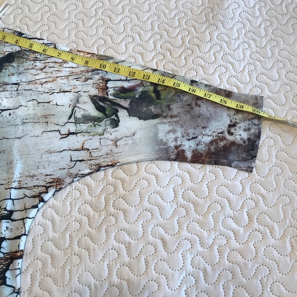 B.L.E.U. Green Botanical print top size Medium - Picture 7 of 13